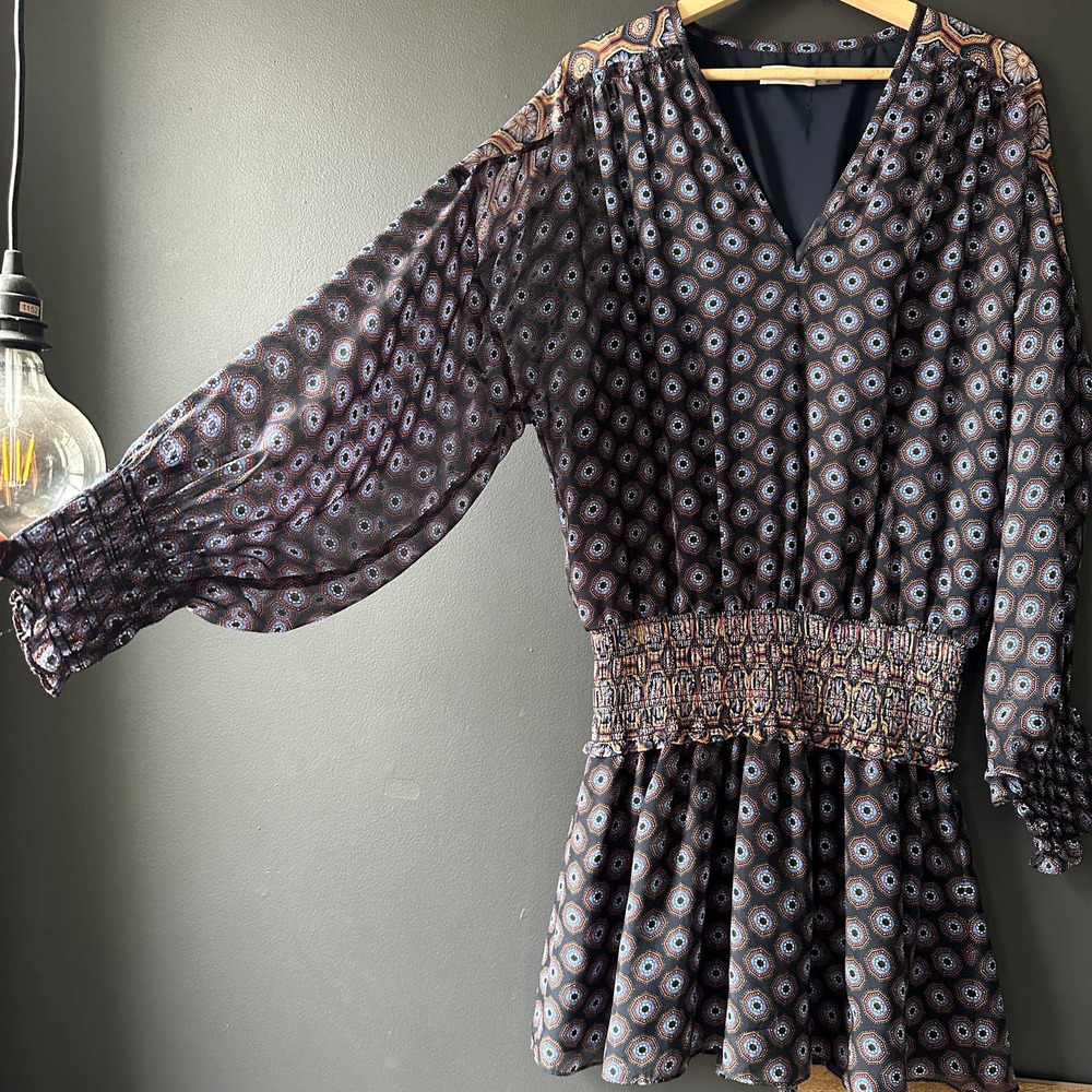Ramy Brook Printed Davie Silk Mini Dress Large - Picture 6 of 16